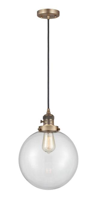 Innovations - 201CSW-BB-G202-10 - One Light Mini Pendant - Franklin Restoration - Brushed Brass