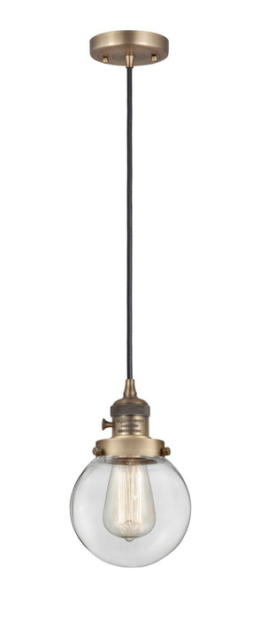 Innovations - 201CSW-BB-G202-6 - One Light Mini Pendant - Franklin Restoration - Brushed Brass