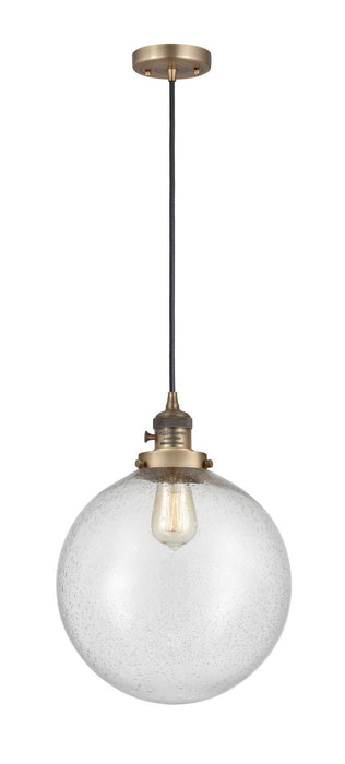 Innovations - 201CSW-BB-G204-12 - One Light Mini Pendant - Franklin Restoration - Brushed Brass