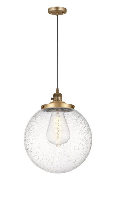 Innovations - 201CSW-BB-G204-14 - One Light Mini Pendant - Franklin Restoration - Brushed Brass