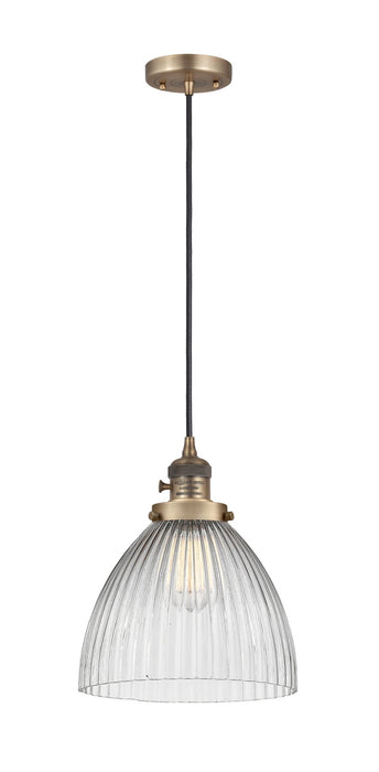 Innovations - 201CSW-BB-G222 - One Light Mini Pendant - Franklin Restoration - Brushed Brass