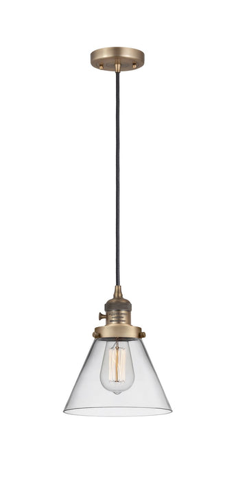 Innovations - 201CSW-BB-G42 - One Light Mini Pendant - Franklin Restoration - Brushed Brass