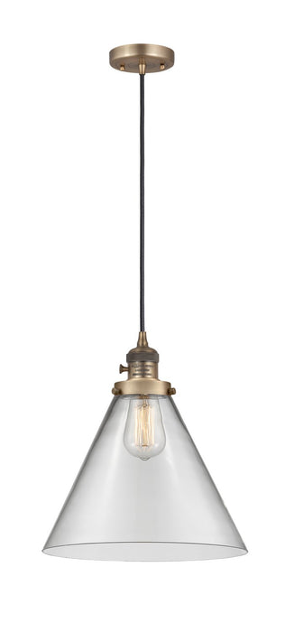 Innovations - 201CSW-BB-G42-L - One Light Mini Pendant - Franklin Restoration - Brushed Brass