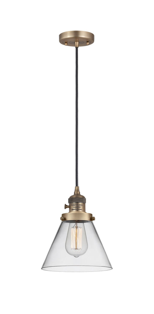 Innovations - 201CSW-BB-G42-LED - LED Mini Pendant - Franklin Restoration - Brushed Brass
