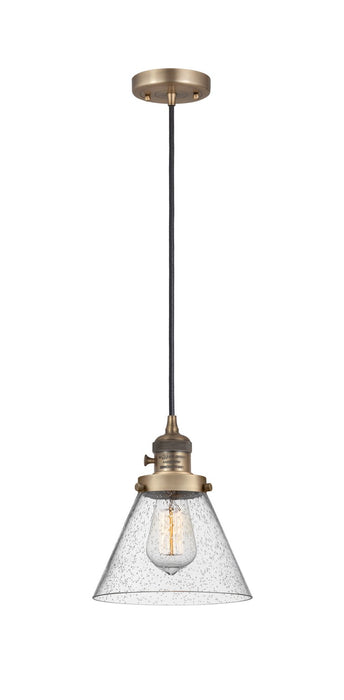 Innovations - 201CSW-BB-G44 - One Light Mini Pendant - Franklin Restoration - Brushed Brass