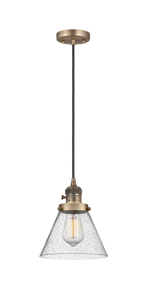 Innovations - 201CSW-BB-G44 - One Light Mini Pendant - Franklin Restoration - Brushed Brass