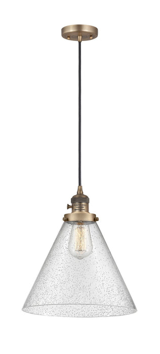 Innovations - 201CSW-BB-G44-L - One Light Mini Pendant - Franklin Restoration - Brushed Brass