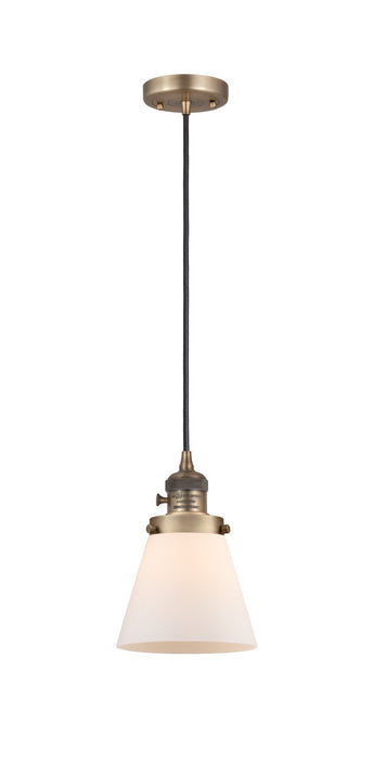 Innovations - 201CSW-BB-G61 - One Light Mini Pendant - Franklin Restoration - Brushed Brass