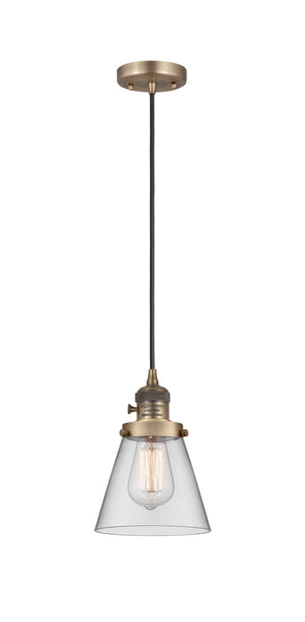 Innovations - 201CSW-BB-G62 - One Light Mini Pendant - Franklin Restoration - Brushed Brass