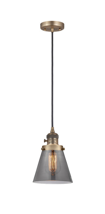 Innovations - 201CSW-BB-G63 - One Light Mini Pendant - Franklin Restoration - Brushed Brass