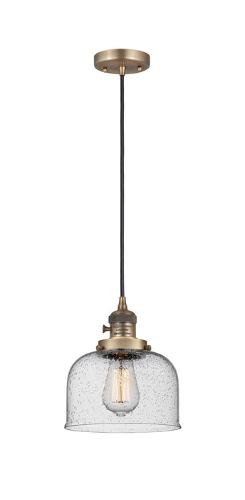 Innovations - 201CSW-BB-G74 - One Light Mini Pendant - Franklin Restoration - Brushed Brass