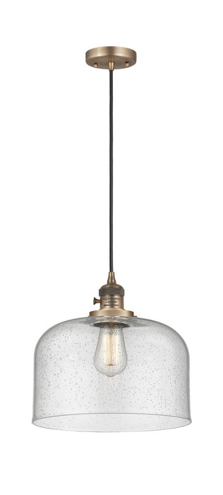 Innovations - 201CSW-BB-G74-L - One Light Mini Pendant - Franklin Restoration - Brushed Brass