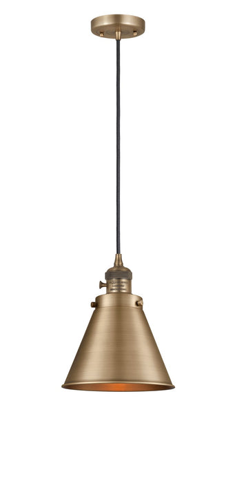Innovations - 201CSW-BB-M13-BB-LED - LED Mini Pendant - Franklin Restoration - Brushed Brass