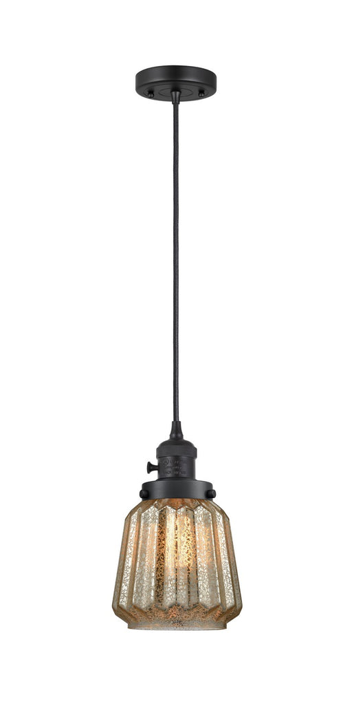 Innovations - 201CSW-BK-G146 - One Light Mini Pendant - Franklin Restoration - Matte Black