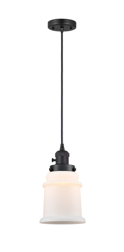 Franklin Restoration One Light Mini Pendant Matte Black