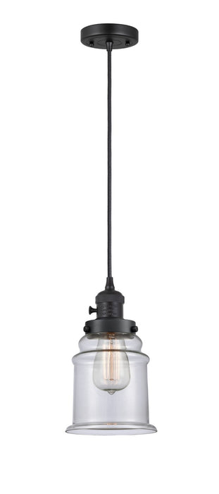 Innovations - 201CSW-BK-G182 - One Light Mini Pendant - Franklin Restoration - Matte Black