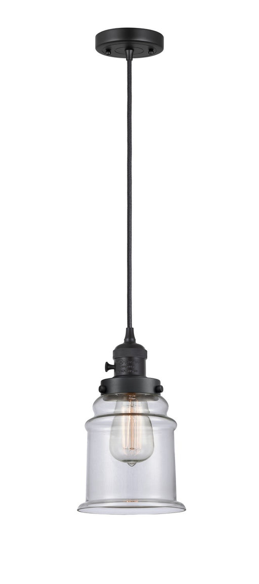 Innovations - 201CSW-BK-G182 - One Light Mini Pendant - Franklin Restoration - Matte Black