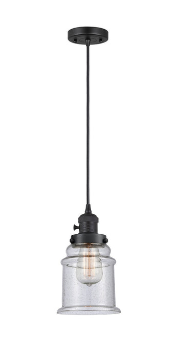 Innovations - 201CSW-BK-G184 - One Light Mini Pendant - Franklin Restoration - Matte Black