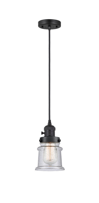 Innovations - 201CSW-BK-G184S - One Light Mini Pendant - Franklin Restoration - Matte Black