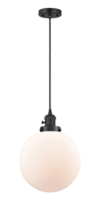 Innovations - 201CSW-BK-G201-10 - One Light Mini Pendant - Franklin Restoration - Matte Black