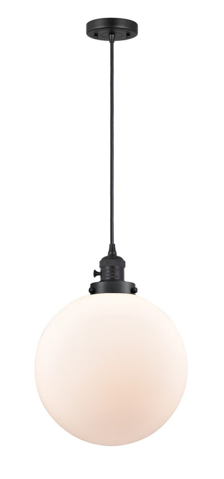 Innovations - 201CSW-BK-G201-12 - One Light Mini Pendant - Franklin Restoration - Matte Black