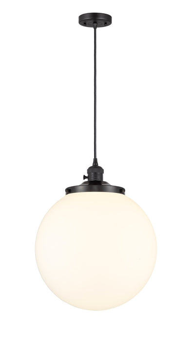 Innovations - 201CSW-BK-G201-14 - One Light Mini Pendant - Franklin Restoration - Matte Black