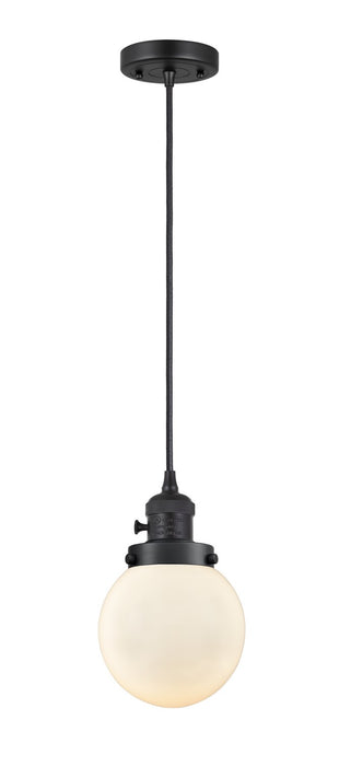 Innovations - 201CSW-BK-G201-6-LED - LED Mini Pendant - Franklin Restoration - Matte Black