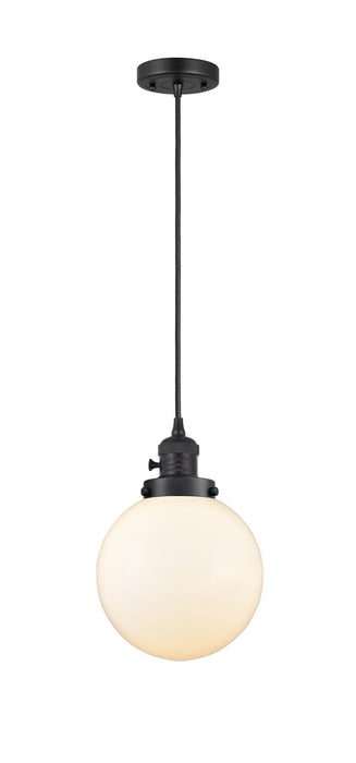 Innovations - 201CSW-BK-G201-8-LED - LED Mini Pendant - Franklin Restoration - Matte Black