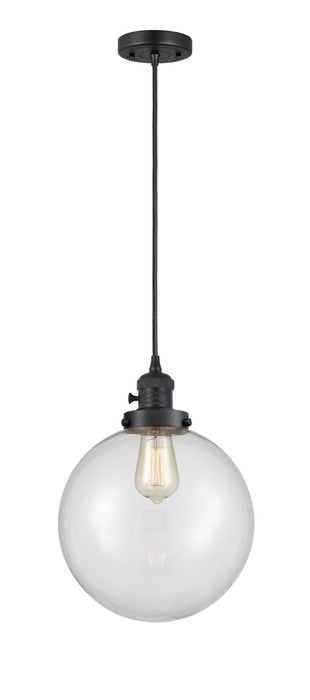 Innovations - 201CSW-BK-G202-10 - One Light Mini Pendant - Franklin Restoration - Matte Black