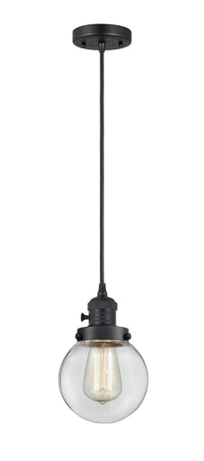 Franklin Restoration One Light Mini Pendant Matte Black