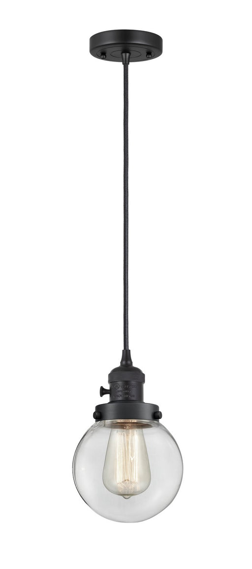 Innovations - 201CSW-BK-G202-6-LED - LED Mini Pendant - Franklin Restoration - Matte Black