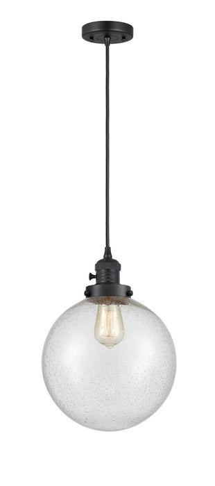 Innovations - 201CSW-BK-G204-10 - One Light Mini Pendant - Franklin Restoration - Matte Black