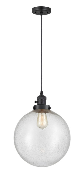 Innovations - 201CSW-BK-G204-12-LED - LED Mini Pendant - Franklin Restoration - Matte Black