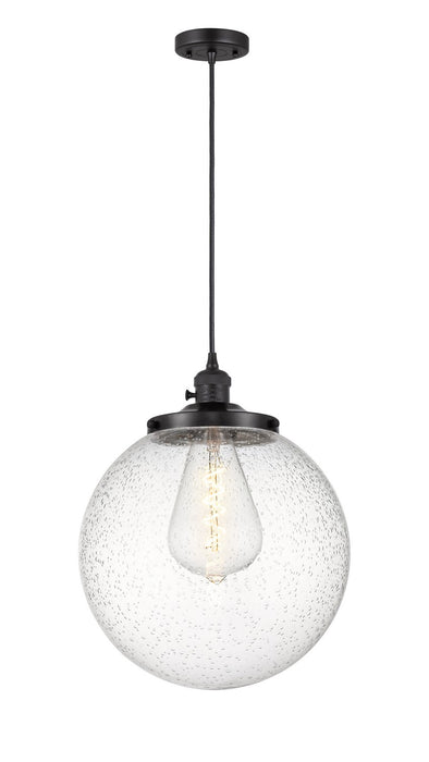 Innovations - 201CSW-BK-G204-14 - One Light Mini Pendant - Franklin Restoration - Matte Black