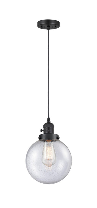 Innovations - 201CSW-BK-G204-8-LED - LED Mini Pendant - Franklin Restoration - Matte Black