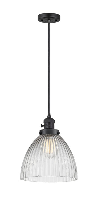 Innovations - 201CSW-BK-G222-LED - LED Mini Pendant - Franklin Restoration - Matte Black