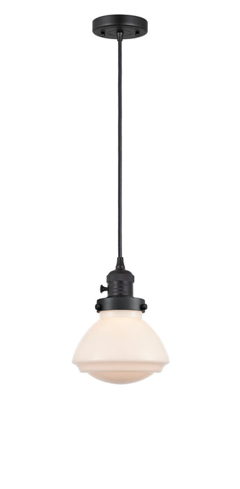 Innovations - 201CSW-BK-G321-LED - LED Mini Pendant - Franklin Restoration - Matte Black