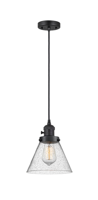 Innovations - 201CSW-BK-G44 - One Light Mini Pendant - Franklin Restoration - Matte Black