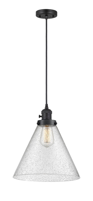 Innovations - 201CSW-BK-G44-L - One Light Mini Pendant - Franklin Restoration - Matte Black