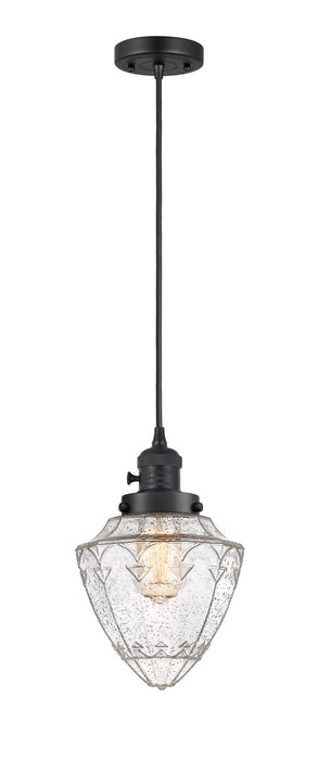 Innovations - 201CSW-BK-G664-7 - One Light Mini Pendant - Franklin Restoration - Matte Black