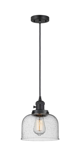 Innovations - 201CSW-BK-G74 - One Light Mini Pendant - Franklin Restoration - Matte Black