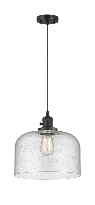 Innovations - 201CSW-BK-G74-L-LED - LED Mini Pendant - Franklin Restoration - Matte Black