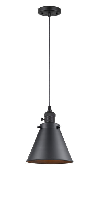 Innovations - 201CSW-BK-M13-BK - One Light Mini Pendant - Franklin Restoration - Matte Black