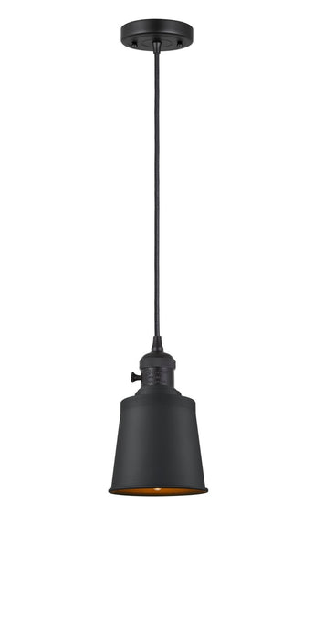 Innovations - 201CSW-BK-M9-BK - One Light Mini Pendant - Franklin Restoration - Matte Black