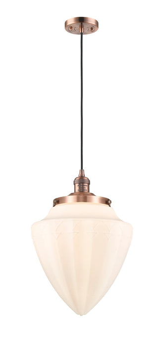 Innovations - 201C-AC-G661-12 - One Light Mini Pendant - Franklin Restoration - Antique Copper