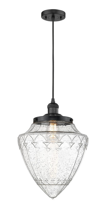 Innovations - 201C-BK-G664-12 - One Light Mini Pendant - Franklin Restoration - Matte Black