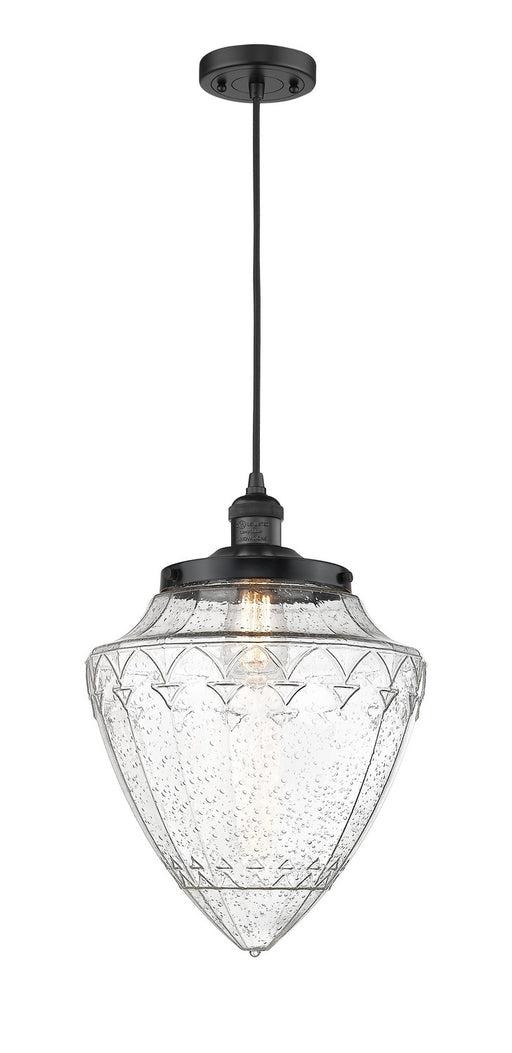 Innovations - 201C-BK-G664-12 - One Light Mini Pendant - Franklin Restoration - Matte Black