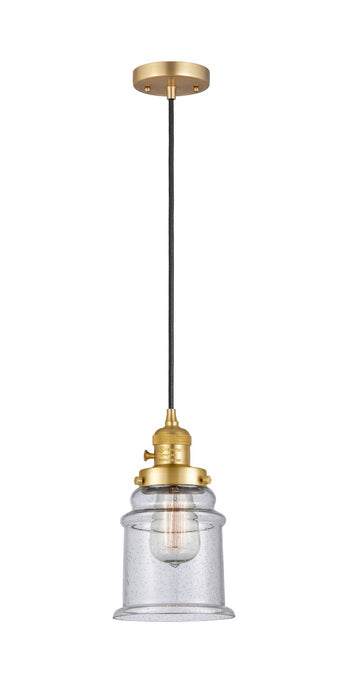 Innovations - 201CSW-SG-G184 - One Light Mini Pendant - Franklin Restoration - Satin Gold