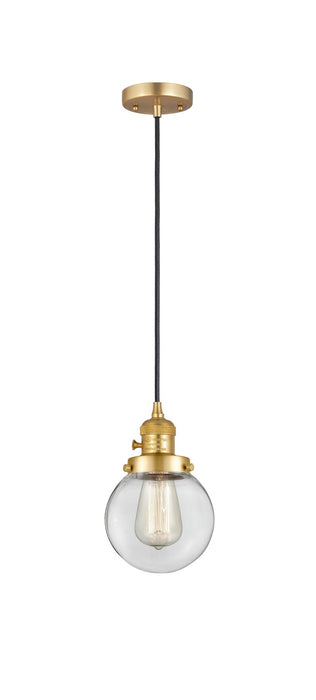 Innovations - 201CSW-SG-G202-6 - One Light Mini Pendant - Franklin Restoration - Satin Gold