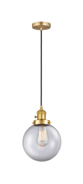 Innovations - 201CSW-SG-G202-8 - One Light Mini Pendant - Franklin Restoration - Satin Gold